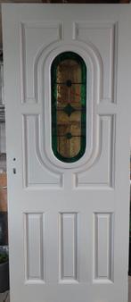 hardhouten deur  83 x201, Doe-het-zelf en Verbouw, Deuren en Horren, Gebruikt, 80 tot 100 cm, Ophalen of Verzenden, Buitendeur