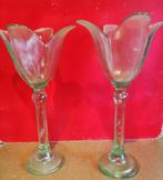 Design decoratie glazen. Floraal. 2 st. Identiek., Ophalen, Glas of Glazen, Overige stijlen, Glas