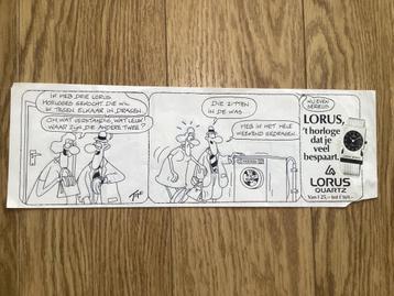 Originele reclame strook Lorus horloges Toon van Driel beschikbaar voor biedingen
