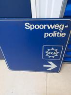 Groot aluminium? bord Spoorwegpolitie, Ophalen of Verzenden