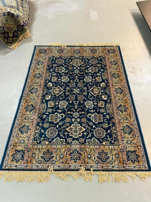 viscose vloerkleed oranje/blauw 160x230, Huis en Inrichting, Stoffering | Tapijten en Kleden, 150 tot 200 cm, 200 cm of meer, Rechthoekig