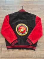 U.S. Marines suede leather jacker vintage, Maat 52/54 (L), Verzenden, Zwart, Vintage