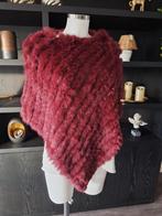 Poncho fake fur bordeaux, Ophalen of Verzenden, Zo goed als nieuw, Maat 38/40 (M), Rood