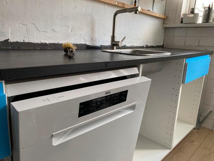 Keukenwerkblad met spoelbak, Huis en Inrichting, Keuken | Keukenelementen, Zo goed als nieuw, Minder dan 100 cm, 200 cm of meer