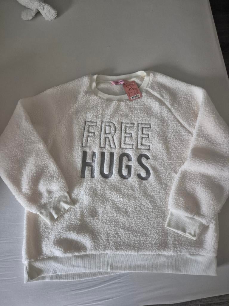 Hunkemöller Fleece Sweater, kleur wit, maat XL, Hunkemöller, Ophalen of Verzenden, Nieuw, Maat 46/48 (XL) of groter