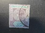 A06184: Straits Settlements QV 25 c CA, Ophalen of Verzenden, Oost-Azië