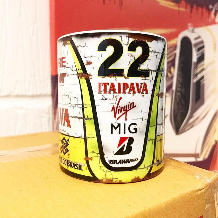 ✅ Jenson Button Brawn GP mok Vintage olie F1 Autosport NIEUW, Verzamelen, Automerken, Motoren en Formule 1, Nieuw, Formule 1, Ophalen of Verzenden