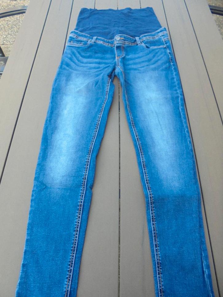 Z38 Blauwe zwangerschapsbroek maat 36, Kleding | Dames, Positiekleding, Zo goed als nieuw, Broek of Spijkerbroek, Maat 36 (S)