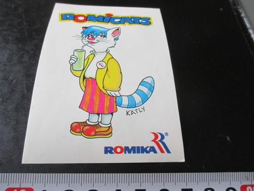 sticker romika sport strip kat poes drinken rietje romicats, Verzamelen, Stickers, Zo goed als nieuw, Bedrijf of Vereniging, Ophalen