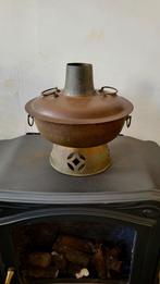 Asian Mongolian Copper Brass Hot Pot, Ophalen