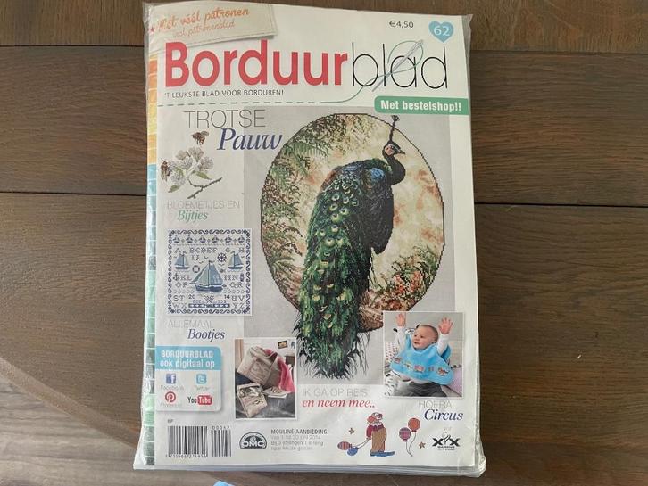 BORDUURPAKKET PAUW + BORDUURBLAD - WD014, Hobby en Vrije tijd, Borduren en Borduurmachines, Nieuw, Borduurpakket, Handborduren