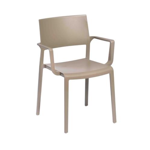 FP Elisa Eco Vierpootstoel Gerecycled Kunststof Met Arm, Huis en Inrichting, Stoelen, Nieuw, Vijf, Zes of meer stoelen, Kunststof