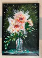 ‘Wilde rozenboeket’, uniek, 50x 70 cm, Ophalen of Verzenden