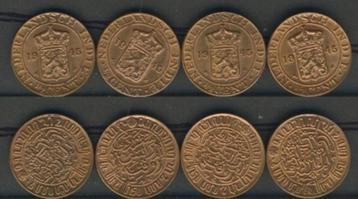 Nederlands Indie 4 x ½ Cent 1945 P Ned Indie Munt c-168 jdu beschikbaar voor biedingen