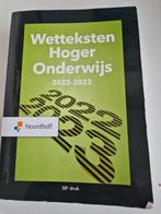 Wetteksten hoger onderwijs 2022-2023, Ophalen of Verzenden, Zo goed als nieuw