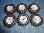 Partij M442=6x Lego technic wielen 56x26, Lego, Lego, Gebruikt, Lego