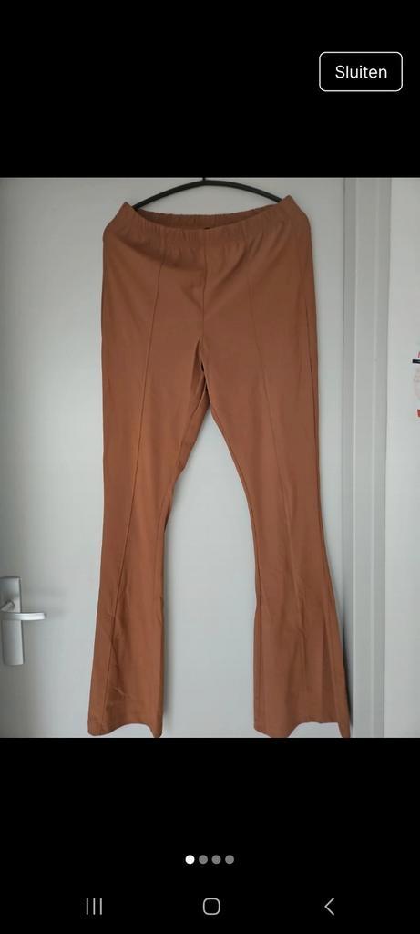 Mi piace😊travelstof flared broek maat L, Kleding | Dames, Broeken en Pantalons, Zo goed als nieuw, Maat 42/44 (L), Bruin, Lang