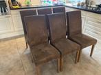 Gratis eetkamerstoelen 6 stuks, Huis en Inrichting, Ophalen, Hout, Gebruikt, Bruin