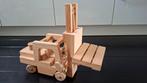 Houten Speelgoed Heftruck - Verstelbare Hoogte, Ophalen, Zo goed als nieuw, Duw- of Trekspeelgoed