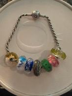 Ogerbeads armband 20 cm inclusief 7 ogerbeads, Ophalen of Verzenden, Zilver