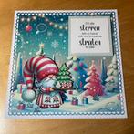 Kerstkaart enkel gnome 4, Ophalen of Verzenden, Zo goed als nieuw, Overige thema's