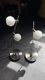 2 Leuke identieke bedlampjes, Ophalen of Verzenden, Gebruikt, Glas, Speels modern