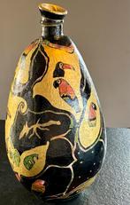 Handgemaakte Decoupage Vaas - Goud & Zwart, Antiek en Kunst, Ophalen of Verzenden