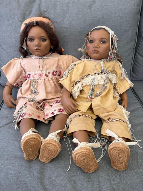 Annette Himstedt Set Takumi Takuma 65cm. Cheyenne kinderen, Verzamelen, Poppen, Gebruikt, Pop, Ophalen of Verzenden