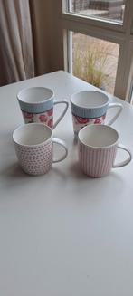 4 Koffie/Thee Bekers, Gebruikt, Keramiek, Ophalen of Verzenden, Overige stijlen