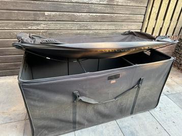 tuinkussenbak kussenbox canvas groot L150xH72xB83 rijdbaar beschikbaar voor biedingen