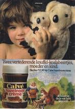 Retro reclame 1980 Calvé hazelnootpasta actie knuffels, Verzamelen, Retro, Overige typen, Ophalen of Verzenden