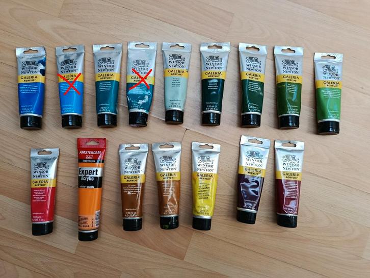 Professional artist paint, Winsor and Newton Acrylic paint., Hobby en Vrije tijd, Schilderen, Ophalen of Verzenden