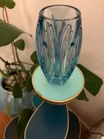 Blauwe Rudolf Schlötter Bullet Vaas - Boheems Glas, Blauw, Ophalen of Verzenden, Minder dan 50 cm, Glas