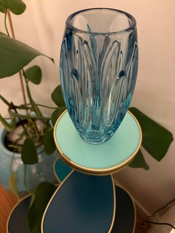 Blauwe Rudolf Schlötter Bullet Vaas - Boheems Glas beschikbaar voor biedingen