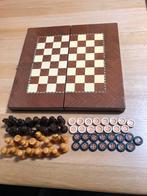 Schaak en backgammon spel in mooi kistje, Ophalen of Verzenden, Zo goed als nieuw
