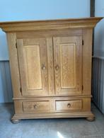 Massief eikenhouten kast, Ophalen, Gebruikt, 100 tot 150 cm, Eikenhout