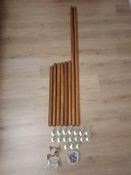 Houten trapleuningen met trapleuninghouders (20 stuks), Doe-het-zelf en Verbouw, Ladders en Trappen, Ophalen, Gebruikt, Trap, Minder dan 2 meter