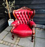 Chesterfield barok queen anne oxblood rood ,nog prachtig, Ophalen, Gebruikt, Klassiek,mancave,retro,industrieel,vintage, 75 tot 100 cm