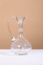 amandelgeslepen glazen oorkaraf, decanter, oorkan, karaf, Antiek en Kunst, Ophalen of Verzenden