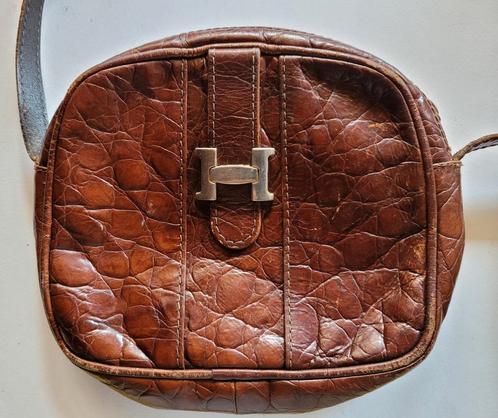 SAGI Italiaans Design leren TASJE / Tas / Schoudertas, Sieraden, Tassen en Uiterlijk, Tassen | Damestassen, Gebruikt, Schoudertasje