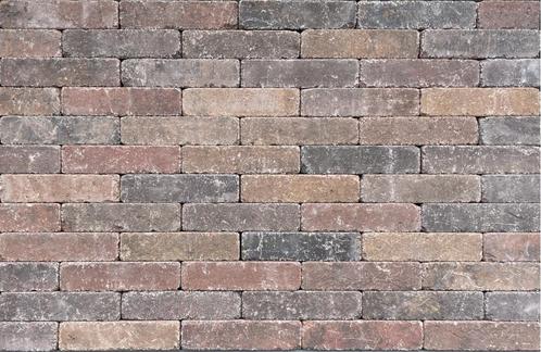 Restpartij getrommelde waalformaat 5x20x6,5 bont, Tuin en Terras, Tegels en Klinkers, Nieuw, Terrastegels, Beton, 10 m² of meer