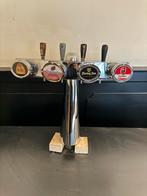 Professionele 4-taps biertap met Leffe, Hoegaarden, Hertog J, Ophalen of Verzenden, Gebruikt, Overige merken