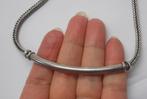 Zilveren vintage collier vossenstaart nr.1757, Verzenden, Zo goed als nieuw, Zilver, Zilver