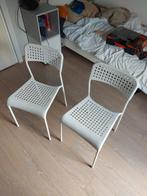 ikea kunststof stapelbare stoelen, Huis en Inrichting, Stoelen, Ophalen, Gebruikt, Wit, Kunststof