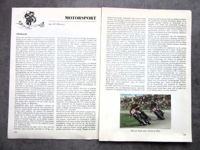 Knipsels en artikelen 1954 over motorsport, Ophalen of Verzenden, 1940 tot 1960, Knipsel(s)