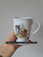 Beker mok met ezel en mandje, porselein D8.5xH11cm, Huis en Inrichting, Keuken | Servies, Overige typen, Nieuw, Ophalen of Verzenden