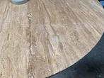 Travertin Tafel Mango Poot 130cm (B-keuze), Ophalen, Nieuw, Rond, 100 tot 150 cm