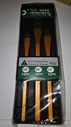 Steenbeitels 3 stuks nieuw diverse afmetingen, Doe-het-zelf en Verbouw, Gereedschap | Handgereedschap, Ophalen, Nieuw