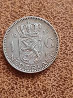 1 Gulden 1957 - Koningin Juliana, Postzegels en Munten, Munten | Nederland, 1 gulden, Koningin Juliana, Verzenden, Zilver