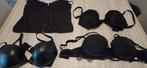 3 bh's en 1 bustier met glitters. Maat 75B in 1 koop!, Ophalen of Verzenden, Zwart, BH